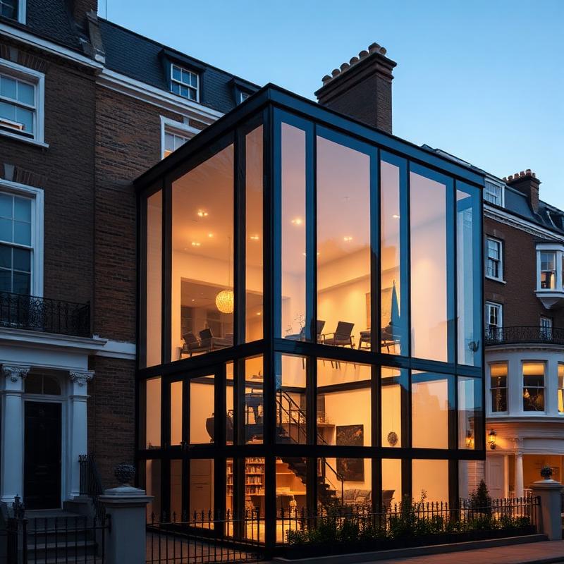 Luxury glass-box extension on a London Victorian townhouse by Vine Construction